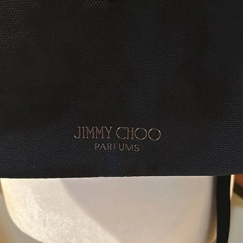 Jimmy Choo Parfums Colorblock Backpack Navy Blue Black Cinch Top Travel Work Bag
